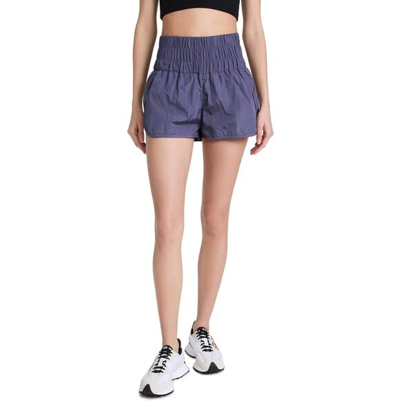 Free People FP Movement Black The Way Home Deep Sea Purple Shorts Size Large - Picture 11 of 11